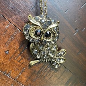 Bronze Owl Necklace with 36” Chain